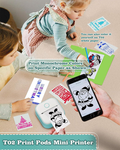 Bærbar mini Bluetooth-skriver – uten blekk